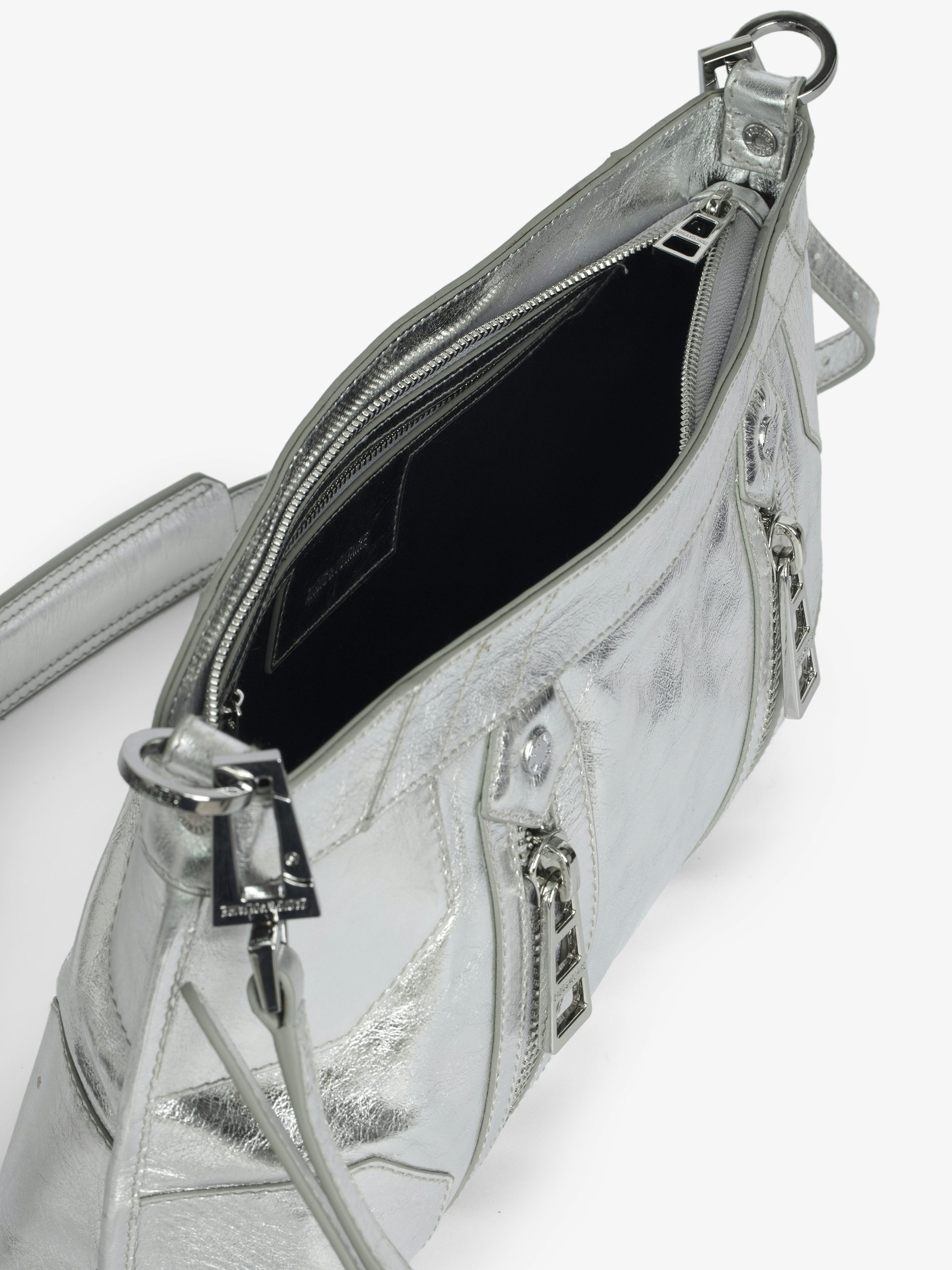 Sunny Moody Vintage Metal Bag - Metallic leather bag with adjustable shoulder strap and wing signature.